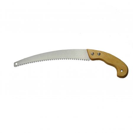 13inch Curved Pruning Saw for Fast Cutting - Soteck pruning saw with wooden handle